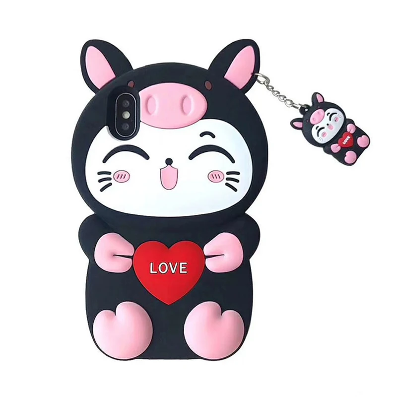 Мягкий силиконовый чехол 3D Cat для huawei P20 Pro P Smart 2019 Honor 10 Lite 8X 10i 20i Y9 Y7 Prime 2018 Nova 3 3i 4