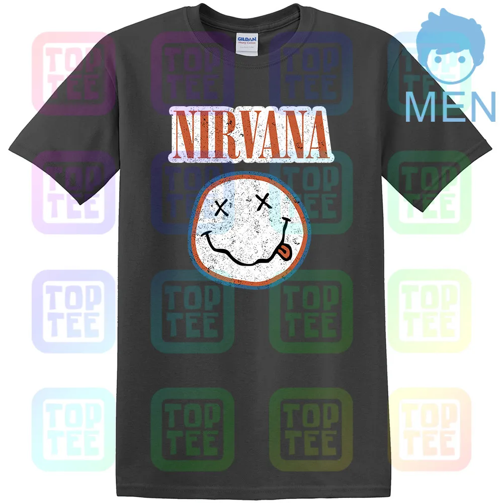 AMPLIFIED NIRVANA colors мужская темно-серая футболка - Цвет: MEN-DARK GRAY