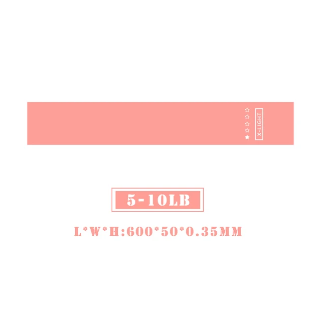 Yoga Resistance Rubber Bands For Fitness 5 Level Workout Elastic Bands Expander Pilates Sports Training Crossfit Gym Equipment Light pink