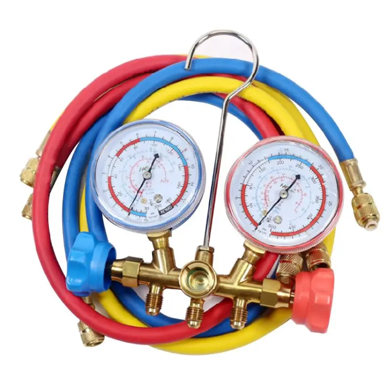 AC Diagnostic Manifold Freon Gauge Hose Set Charging R134A R12 R22 R502 Refrigerant