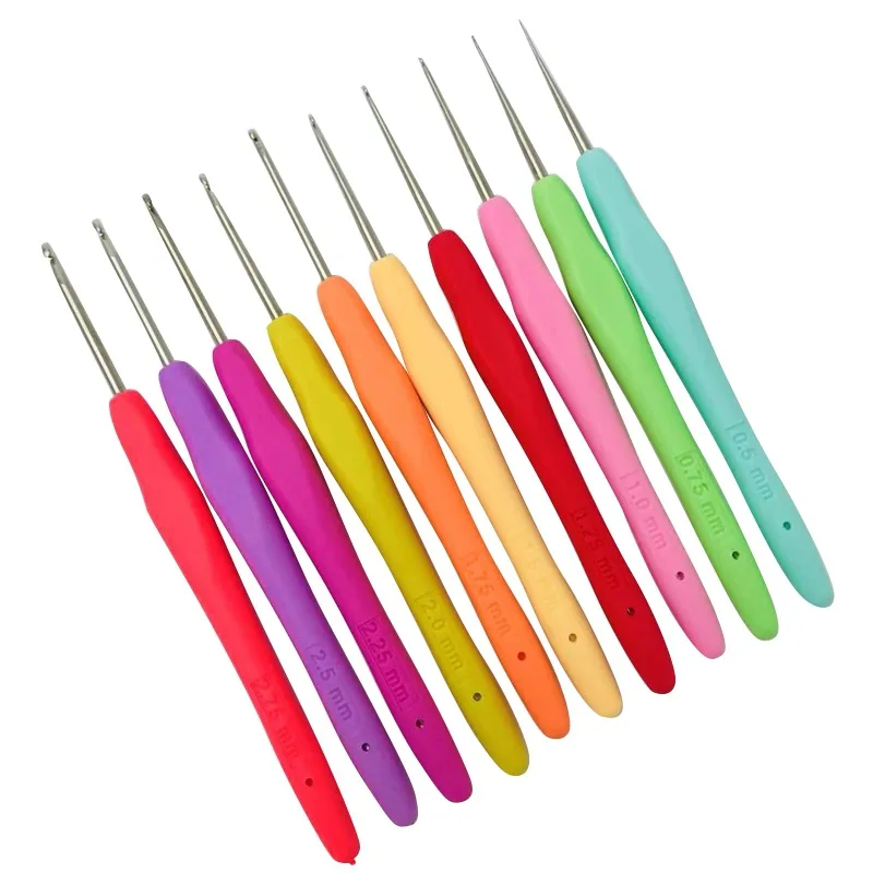 10Pcs/Set Knitting Needle Weaving Tools for Household Crochet Hook Soft