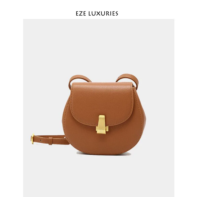 

2020 New Style WOMEN'S Bag Versatile Retro Handbag Shoulder Semicircle Saddle Bag Leather Pocket Women's Fashion INS