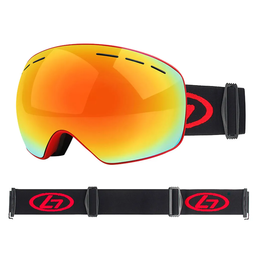 E4 Ski Goggles Double Anti-fog And Anti-uv Adult Spherical Double-layer Ski Goggles Ski Mask Glasses Skiing Men Women Snow Snowboar - Цвет: E4