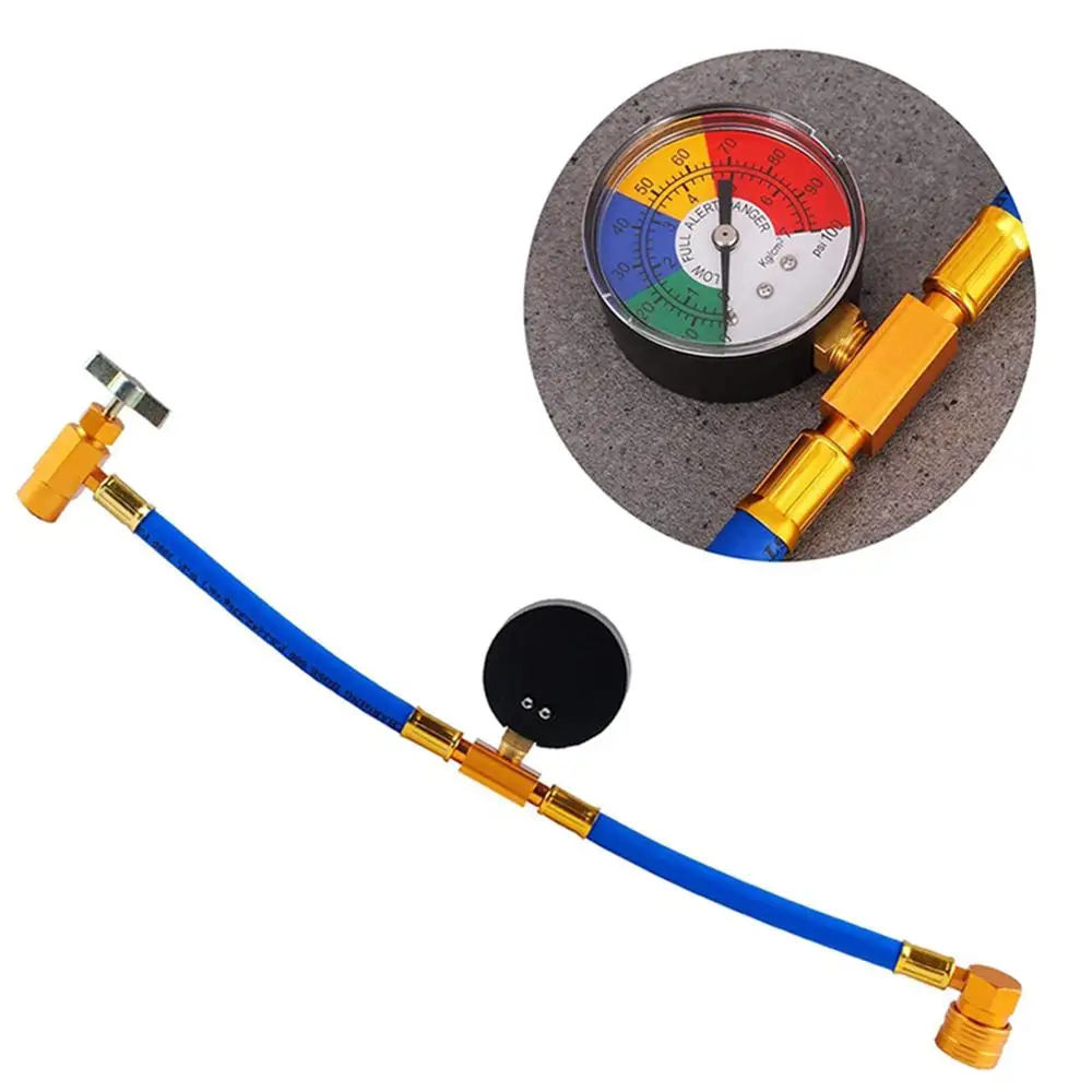 R134A Car Auto Air Condition Refrigerant Recharge Hose Fluoride Adding Tube Pipe Vehicle Air-conditioning Refrigerant Gauge
R134A Car Auto Air Condition Refrigerant Recharge Hose Fluoride Adding Tube Pipe Vehicle Air-conditioning Refrigerant Gauge