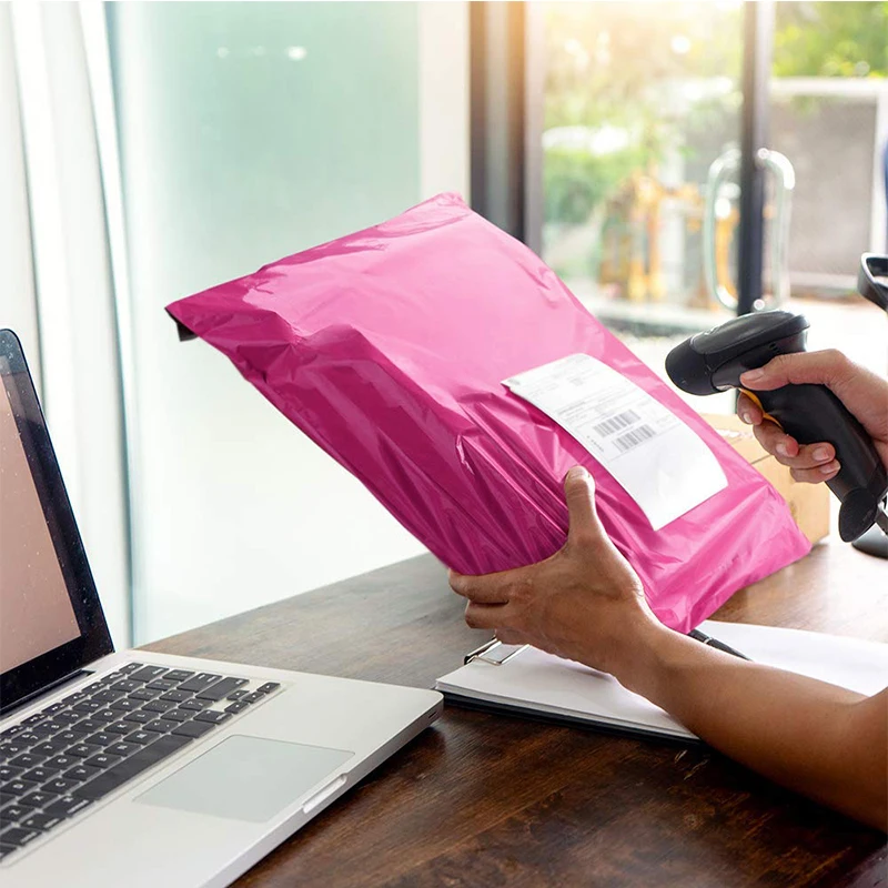 Pink Poly Mailer Self Adhesive Post Mailing Package Mailer Glue Seal Postal Bag Gift Bags Courier Storage Shipping Bags 10pcs courier bag mailing envelopes mailing bags express bag