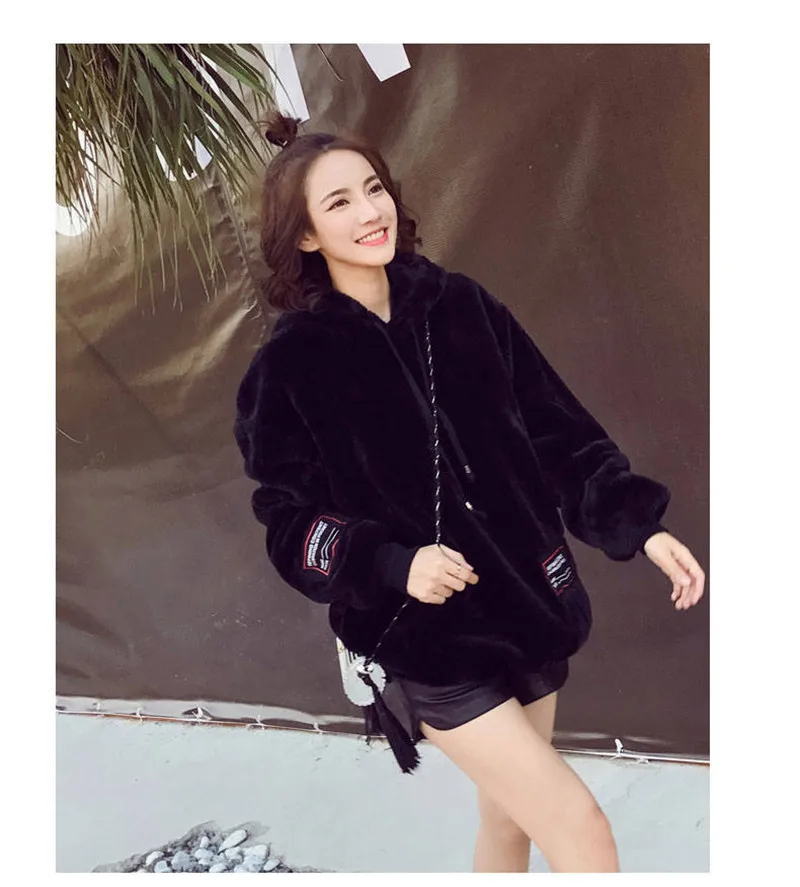 Kawaii/женские теплые толстовки, пуловер, Зимняя Красная толстовка с капюшоном, теплая верхняя одежда, пальто, крутой свитшот с буквенным принтом для девочек