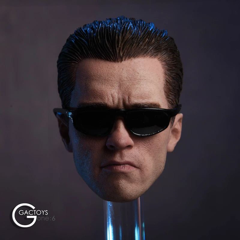 Collectible 1/6 Scale Arnold Schwarzenegger Head Sculpt with Glasses Carving Model Terminator 2 T800 For 12&quot Action Figure | Игрушки и