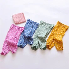 Штаны для малышей тонкие укороченные брюки детские шаровары для новорожденных девочек от 9 месяцев до 12 месяцев, хлопковые брюки одежда для малышей