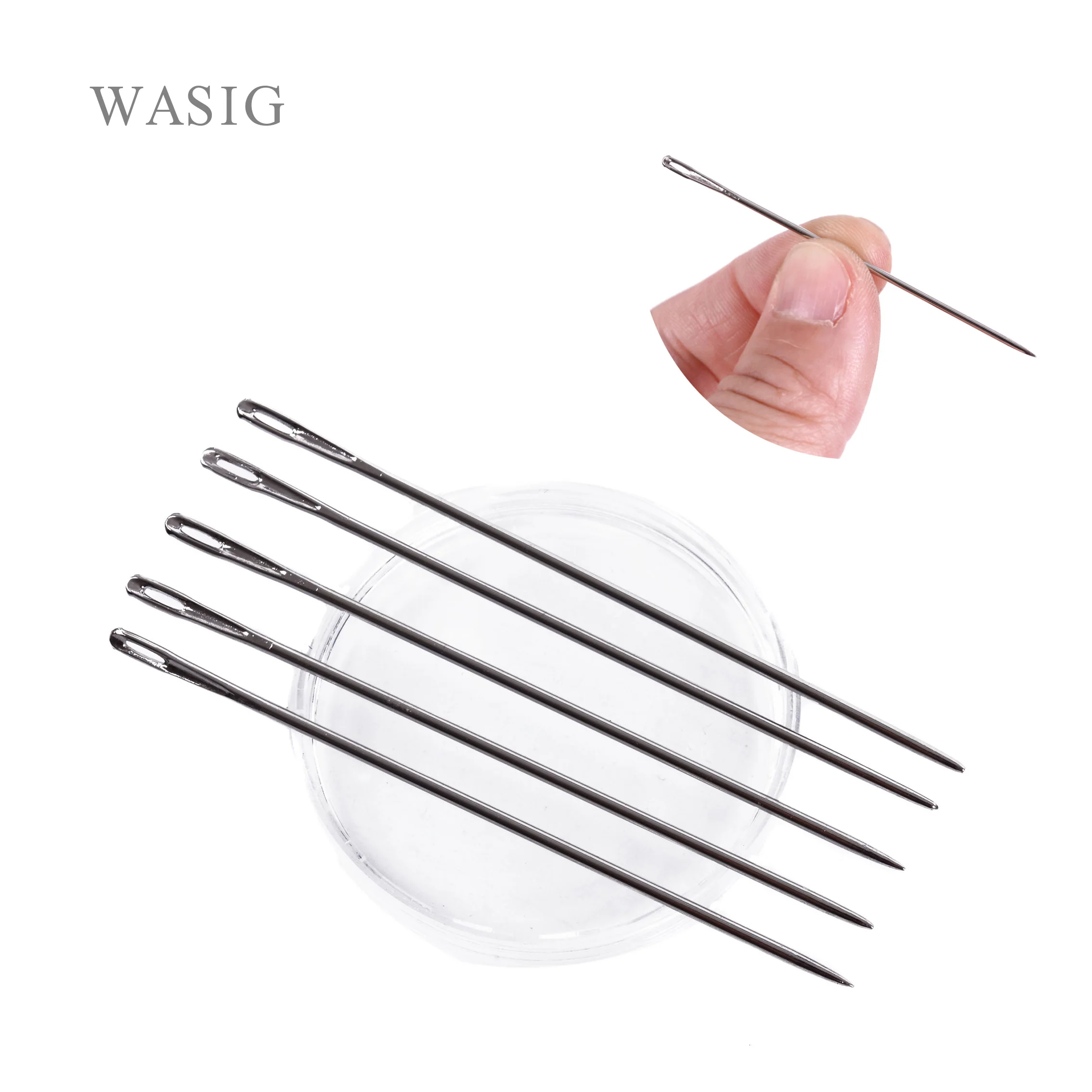 50pcs I TYPE Weaving Needle Hook /Sewing Needles For Human Hair