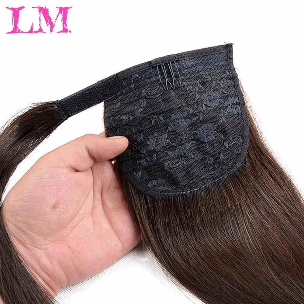 LM синтетические волосы длинные прямые высокотемпературные волокна обертывание вокруг конского хвоста Наращивание волос 24 дюйма 100 г конский хвост парик конский хвост