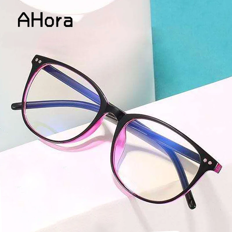

Ahora Anti Blue Light Computer Reading Glasses Women Men Ultralight Round Reading Presbyopic Glasses Diopters +1.0 1.5 2.0 2.5 3