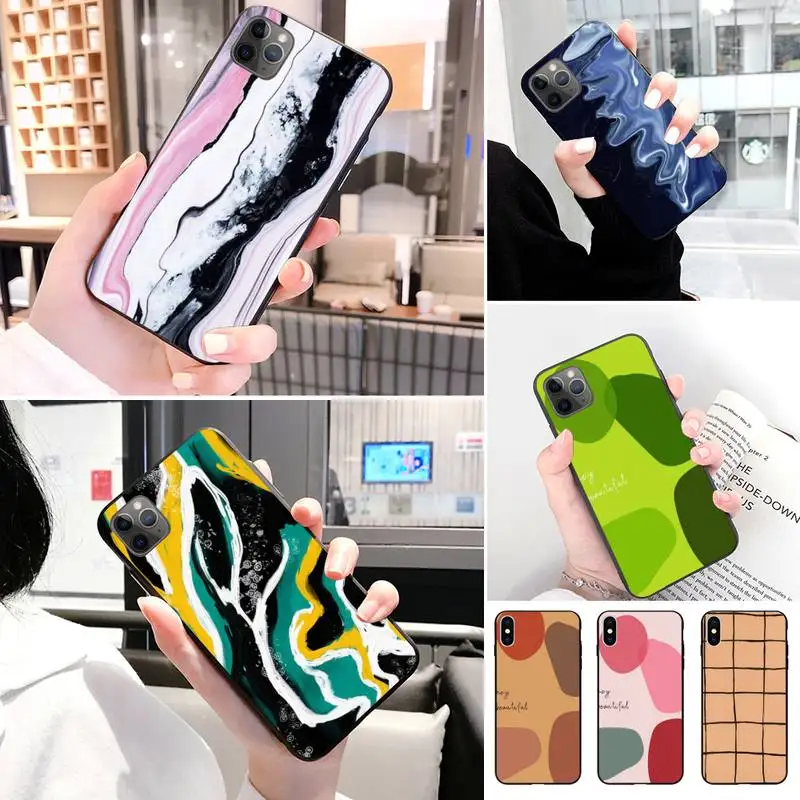 Цветной квадратный роскошный уникальный чехол для телефона IphoneX XS 11 11Pro 5 5s SE 6 6s Plus