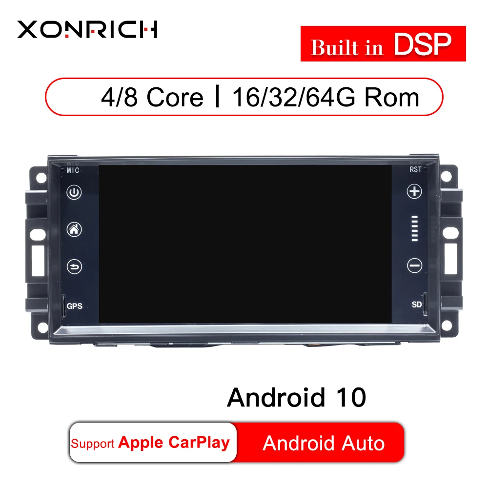 IPS Android 10 автомобильный радиоприемник DVD-плеер для Jeep Cherokee Compass Commander Wrangler/DODGE