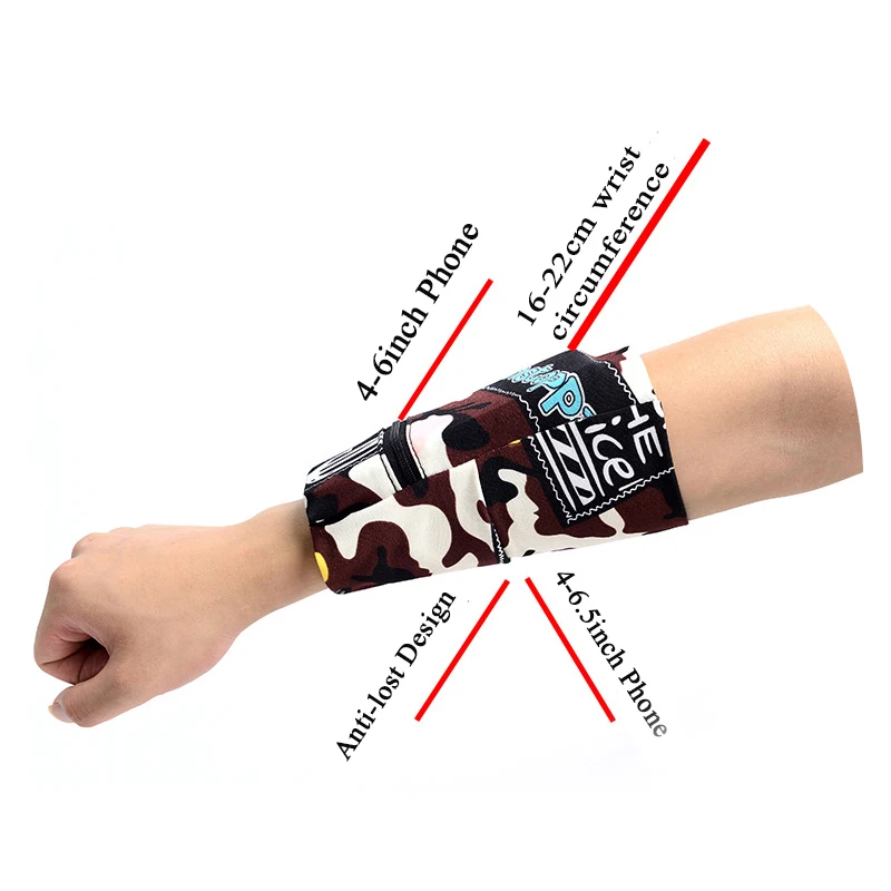 Running Wrist Wallet Coin Keys Storage Bag Badminton Tennis Wrist Pouch Reflective Zipper Pocket Sport Wristband