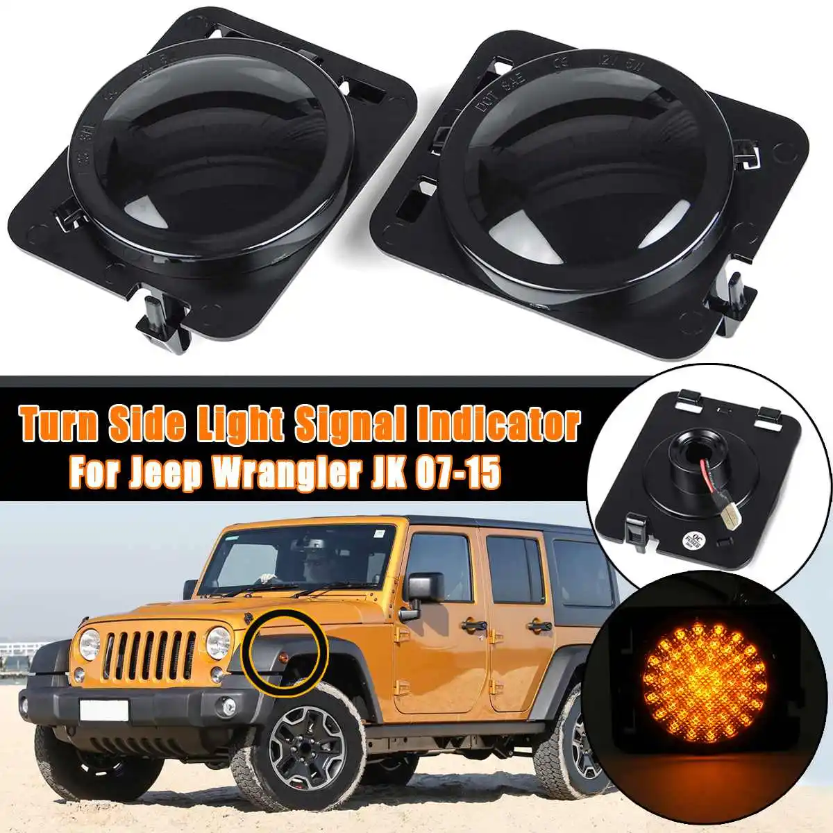 Пара Черный светодиодный светильник с поворотом для Jeep Wrangler JK 2007 2008 2009 2010 2011 2012 2013-15 динамический светильник