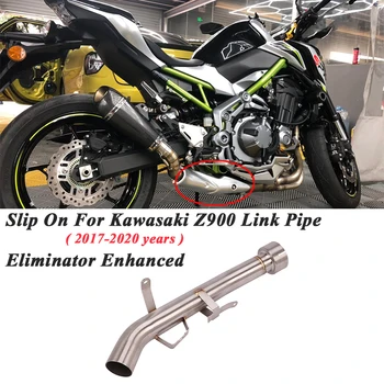 

Slip On For Kawasaki Z900 2017 - 2020 Motorcycle Exhaust Muffler Escape Modified Middle Link Pipe Cat Delete Eliminator Enhanced