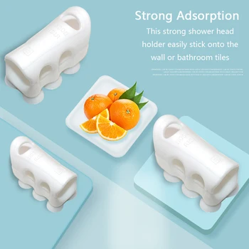 

Silicone Shower Head Holder Bracket Suction Cup Brackets Handheld Bathroom Tool Shower Head Holder Movable Bracket Powerful Suct