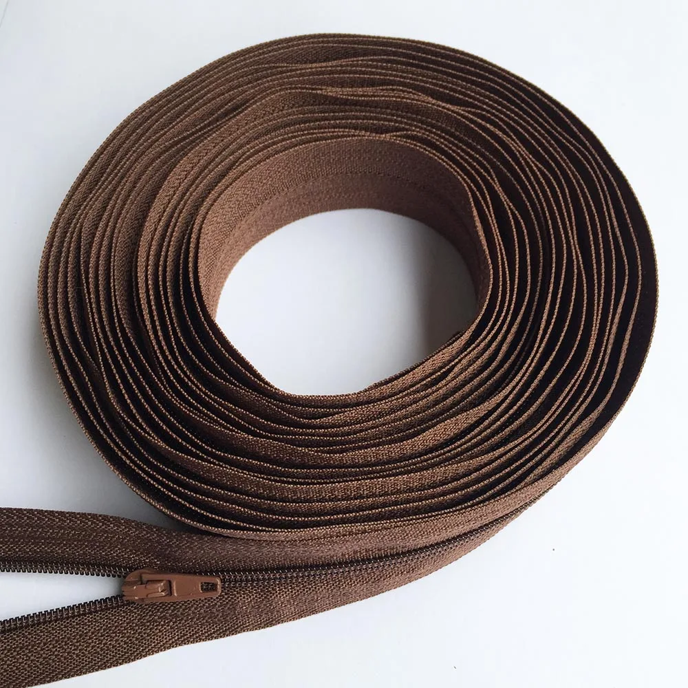 Versatile Nylon Zipper Rolls with Auto-Lock Sliders for Tailor Sewing Accessories