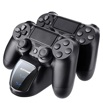 

ECHTPower PS4 Controller Charger PS4 Charging Dock, Dual Charger with Charging Status Display Screen for Playstation 4 Dualshock