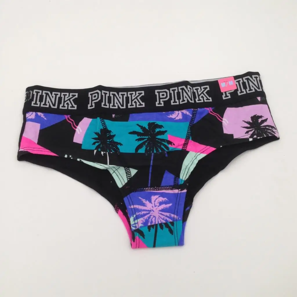 

2020 Pure Color Alphabet Color Cotton Sports Comfort Sexy Lady's Mid-waist Triangle Underwear panties