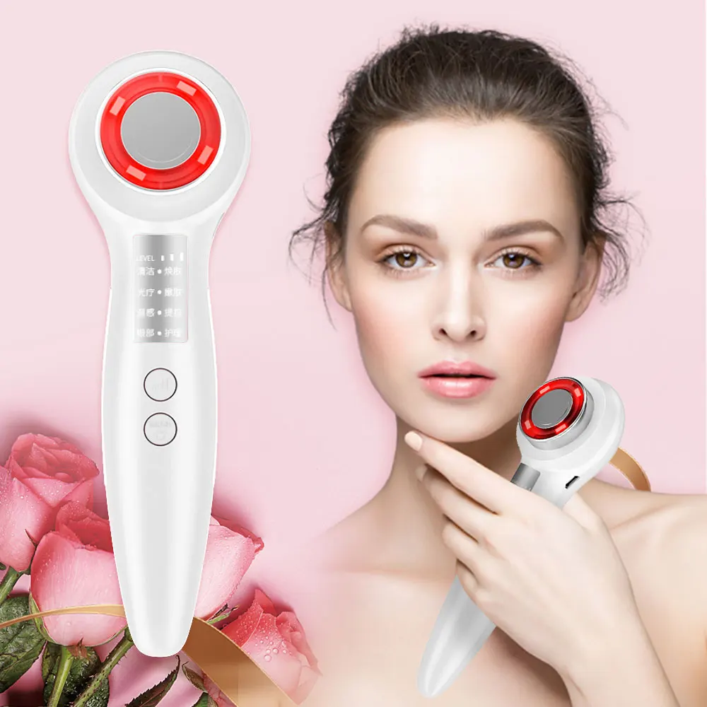 Facial Massager EMS Beauty Machine Vibration LED Photon Light Therapy Device Face Lifting Tool Skin Tighten Beauty Skin Care