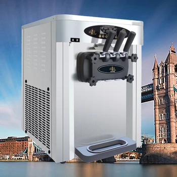 

The best sale 100W table top mini soft ice cream making vending machine 3 Flavors Ice Cream Maker with free shipping