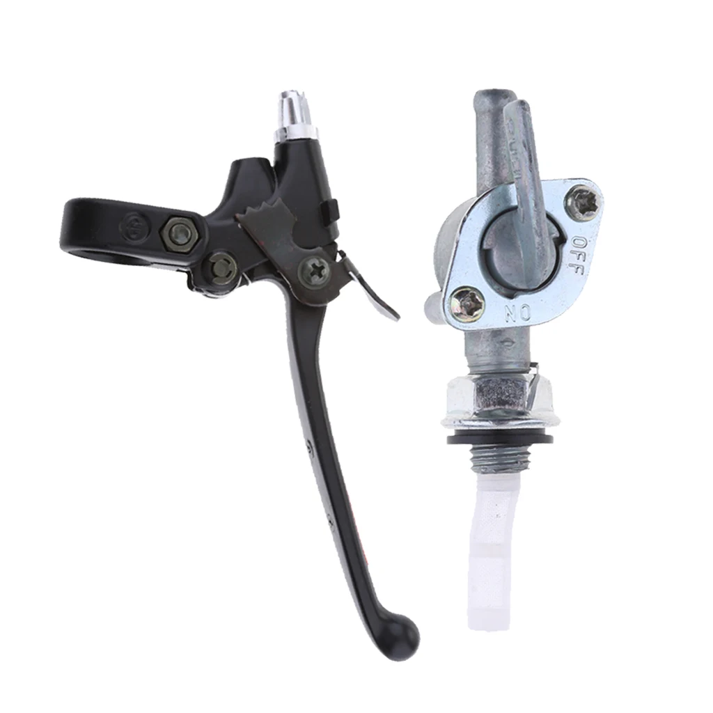 Long Reach Locking Clutch Lever & Fuel Tank Petcock Switch for 66cc 80cc Motorized Bike Bicycle 