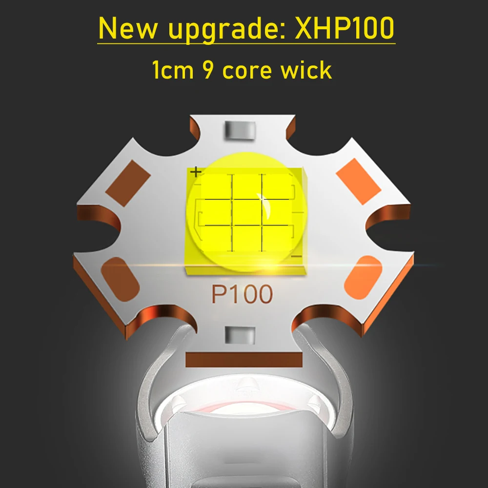 600000LM Новый Xhp100 мощный светодиодный светильник фонарь Xhp90 тактический флэш Usb