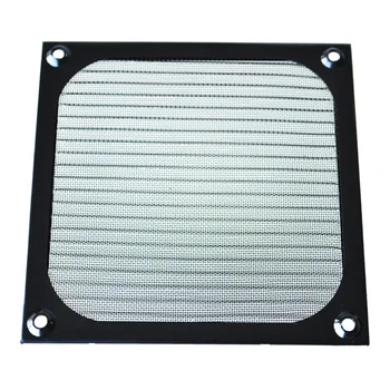 

12cm x 12cm PC Cooler Fan Aluminum Dustproof Meshy Filter Black