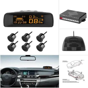 

1Set Full Digital Distance Display Reversing Radar LCD Car Parking Sensor Kit A10 With 4/6/8 Probe Parking Sensor