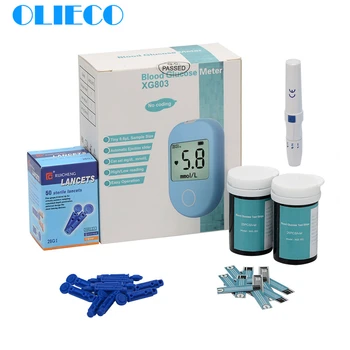 

2 unit mmol/L & mg/dl Blood Glucose Meter with Strips Lancets Pen 0.6ul Medical Blood Sugar Meter Glucometer Diabetes Auto code