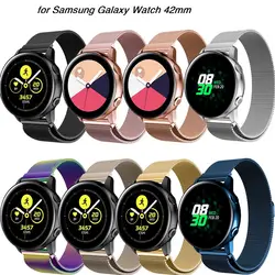 20 мм Миланская петля ремешок из нержавеющей стали для samsung Galaxy Watch 42 мм часы браслет для samsung Galaxy Активный металлический браслет