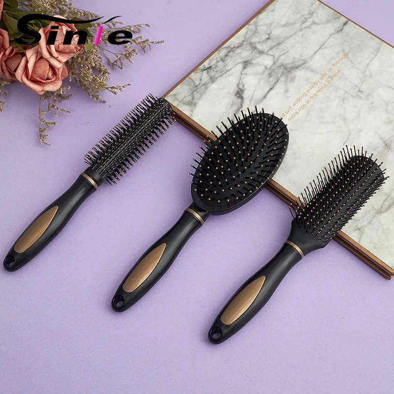 

Yajin Black Air Cushion Comb Children's Plastic Suit Airbag Comb Smooth Hair Curly Hair Comb Scalp Ribs Massage Comb