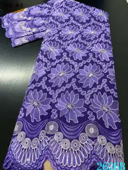 

NIAI African Dry Cotton Lace Fabric 2020 High Quality Lace Swiss Voile Lace In Switzerland Nigerian Lace Fabric Sewing XY2626B-2