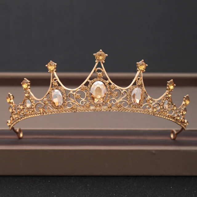 Wedding Crown Hair Jewelry Bridal Headpiece woman Baroque Rhinestones Crystal Tiaras Bride Party Crowns Wedding Hair Accessories Gold