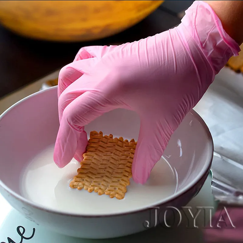 Disposable Gloves Nitrile Latex Free Small Medium Girl Woman Rose Exam Gloves For Housework Baking Hair Work X-Small