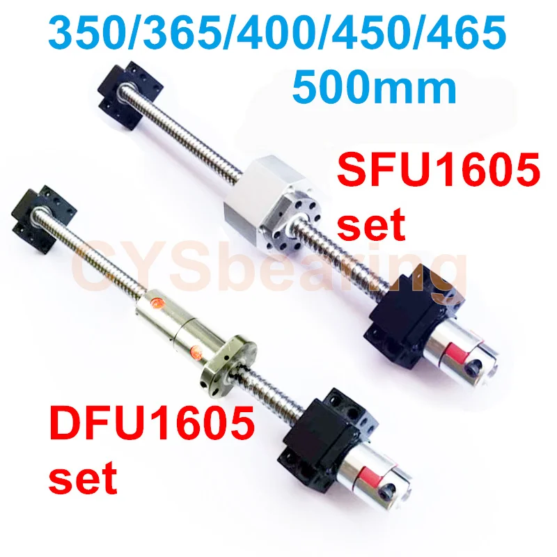 SFU1605 кронштейн для обработки DFU1605 шариковый винт 1605 350 мм 365 400 450 465 двойной BK12 BF12