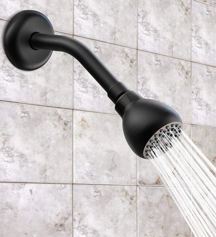 pics Wassa High Pressure Shower Head - 3 Inch Anti-Leak Fixed Showerhead wassa high pressure shower head 3 inch anti leak fixed chrome showerhead adjustable metal swivel ball joint brush nickle orb