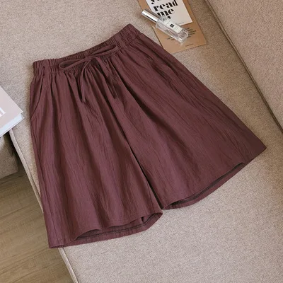 Summer Women's Shorts Cotton Linen  Material Fashionable Casual Wide Leg Shorts Girl Trendy Shorts Plus Size M-3XL Loose Shorts summer clothes for women Shorts