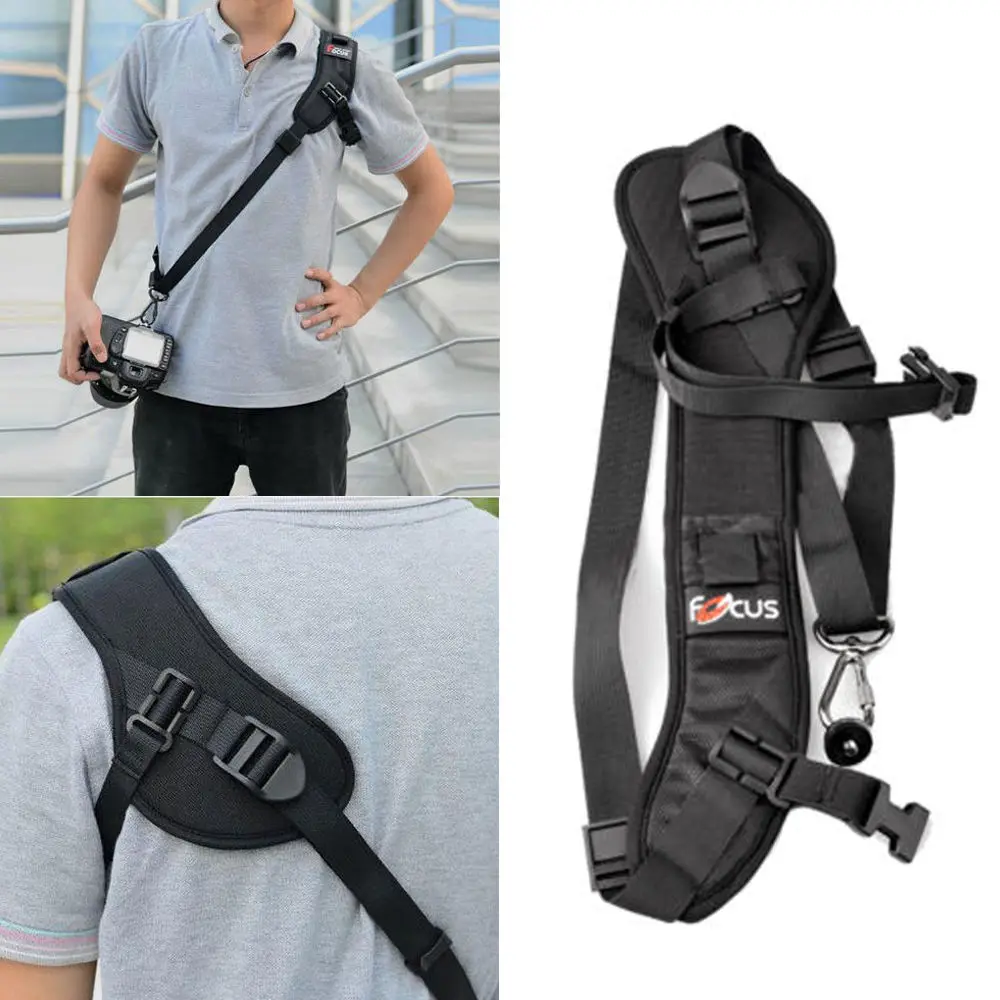 Di Alta Qualità Focus F-1 Quick Carry Speed Sling Soft Shoulder Sling Belt Neck Strap Per Canon Nikon Z9 Z8 Z7 Z6 Camera Dslr Black