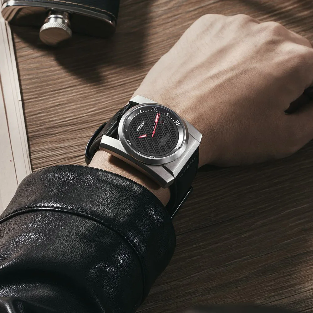 Новая мода Креативный дизайн мужские часы автоматические механические часы Miyota роскошные кожаные водонепроницаемые часы Relogio Masculino