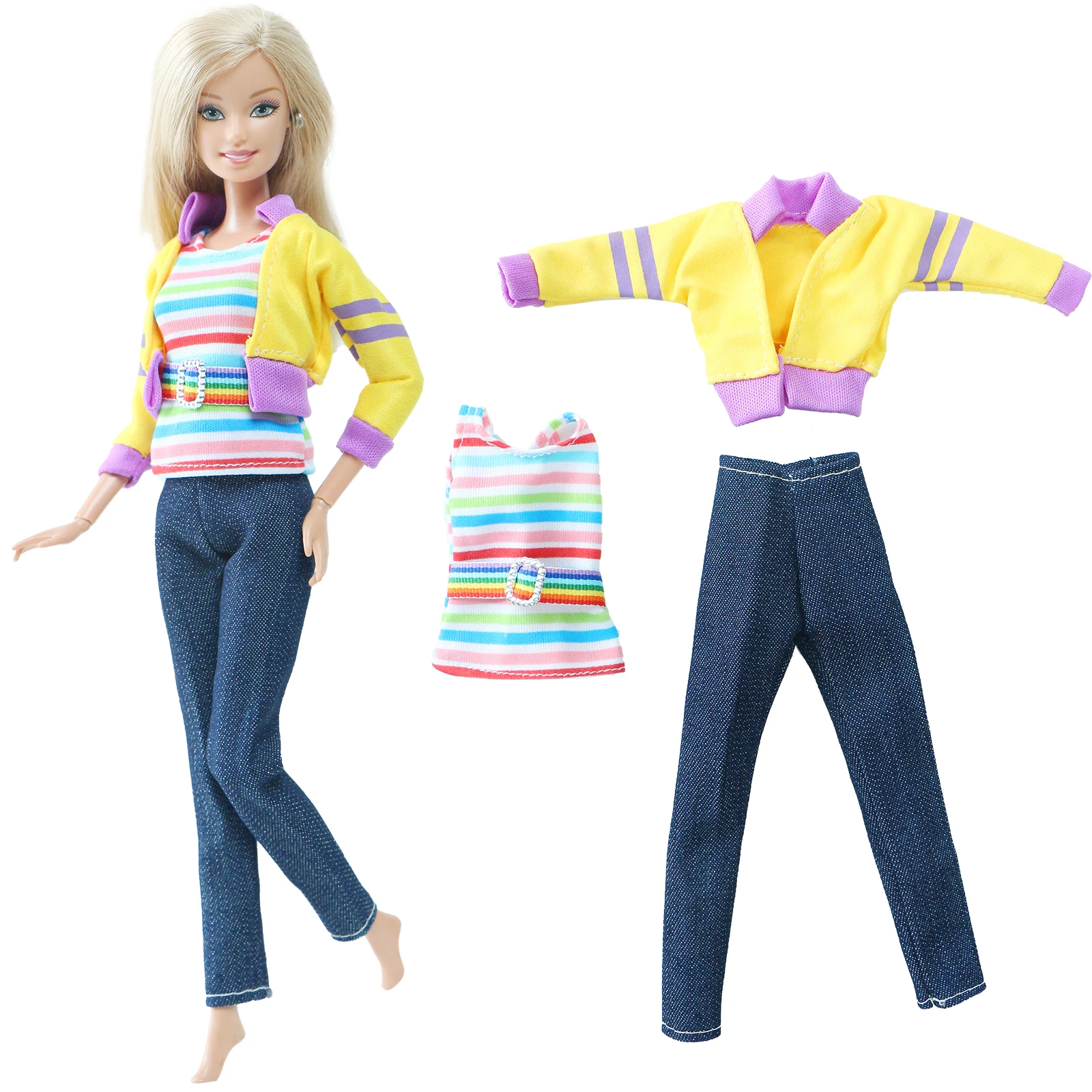 Barbie Doll Clothes BJDBUS Handmade for Barbie Doll Mini Dress Summer Daily Wear Pants Coat Shirt Pink doll clothes doll clothes accessories barbie doll clothes