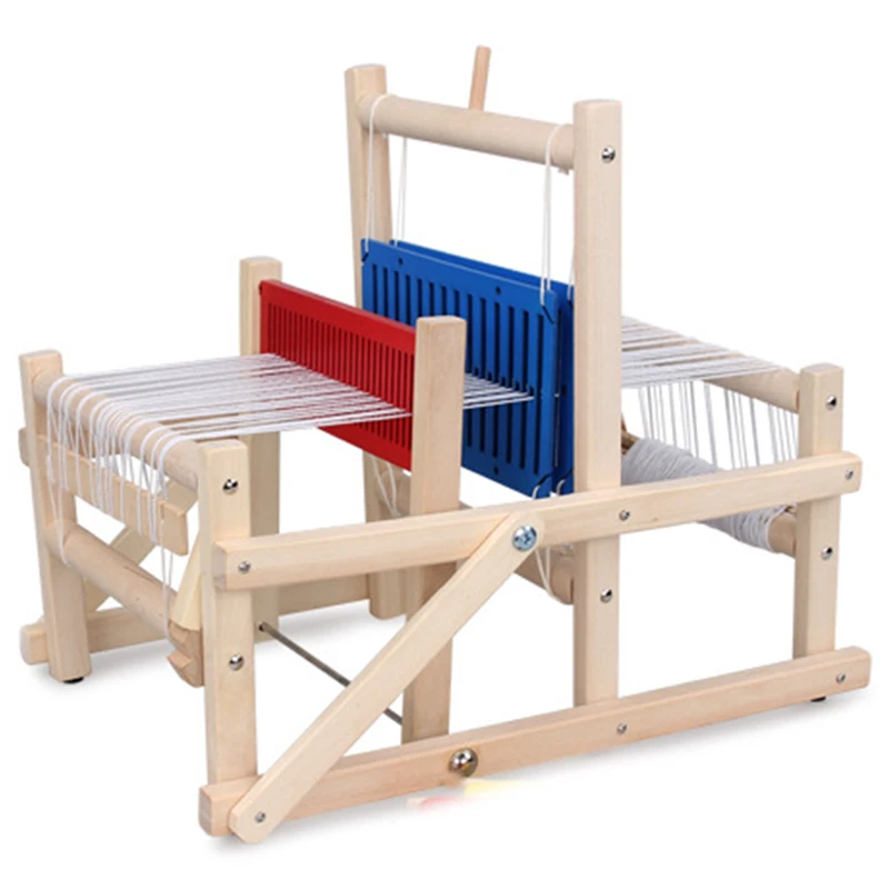 

Wooden Traditional Weaving Loom Children Toy Craft Educational Gift Wooden Weaving Frame Knitting Machine