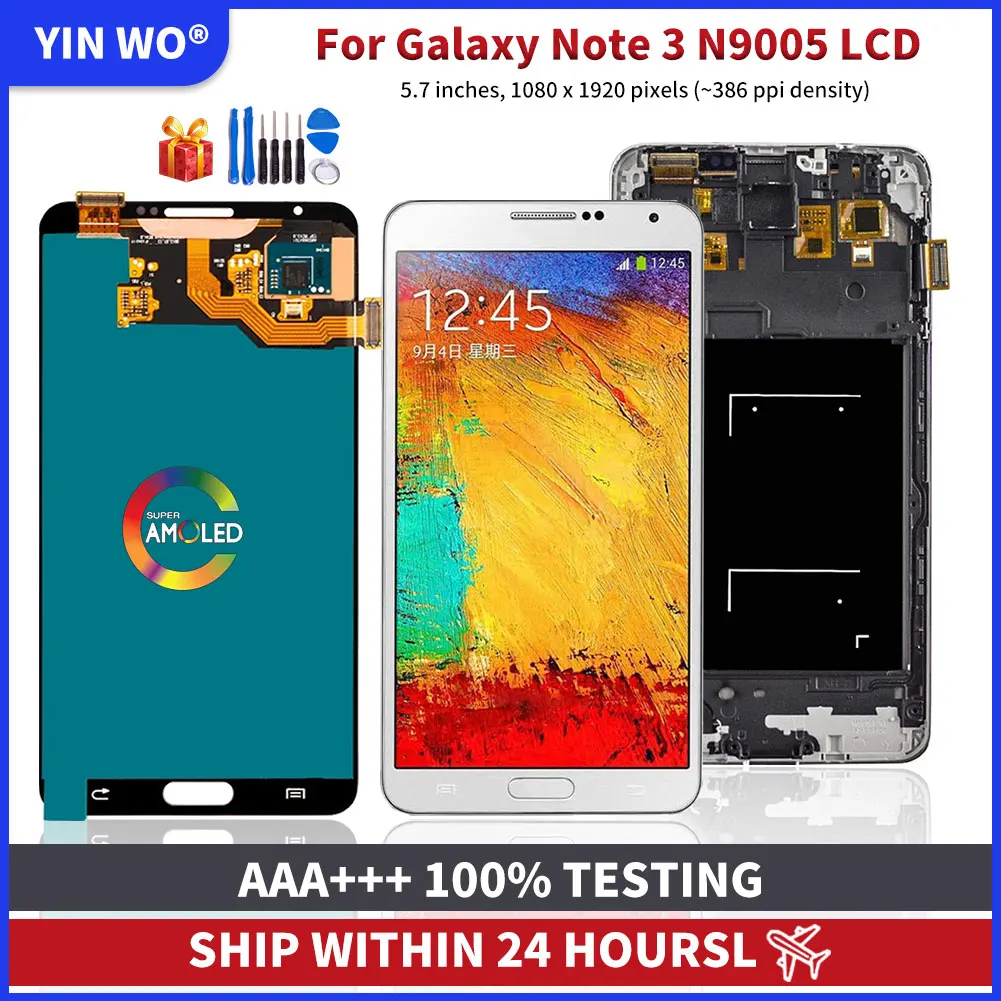 Оригинальные панели N9005 для Samsung Galaxy Note 3 N900 N900A N900V ЖК-дисплей сенсорный экран