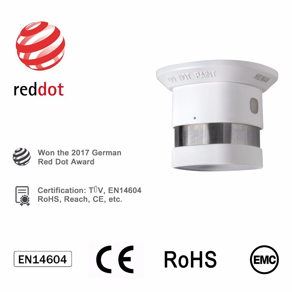 NEW HEIMAN Z-wave Smoke detector Zwave smart home EU 868.42MHz Z wave Fire alarm sensor for Security Smart House Free Shipping
