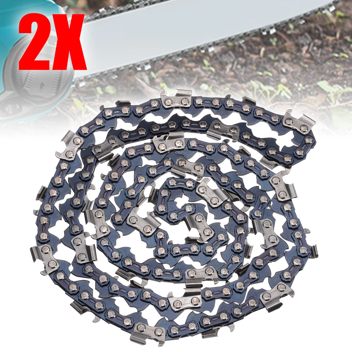 

2Pcs Chainsaw Saw 20'' 76 Drive Links Replacement Mill Ripping Chain for Portable Chain Saw Mill Cutting