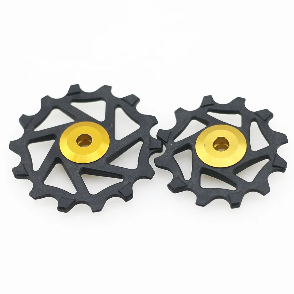 2pcs 12T 14T Ceramic Derailleur Pulley for Campagnolo Super Record/Chorus/Potenza SAL99 - Цвет: gold