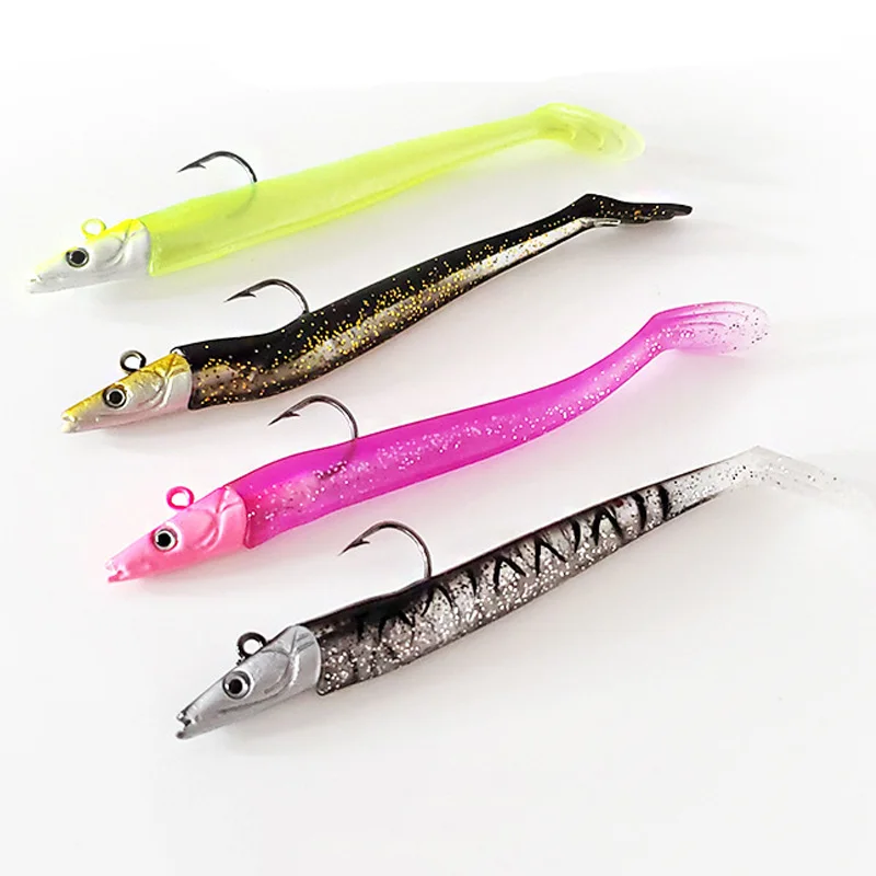 NEW 16g12cm Glow Eel Soft Lure Wobbler Artificial Bait Silicone Sea