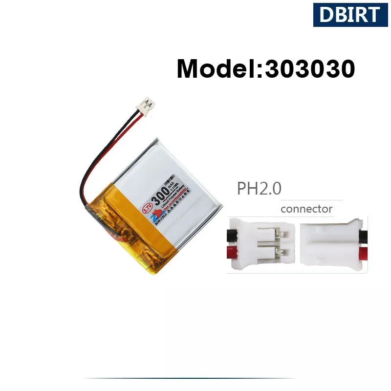 300mAh LP303030 AHB303030 303030 Battery For GPS MP4 Camera Power Bank Tablet Electric Toys PAD DVD ( 3 NTC Wires PH2.0 ) | Электроника