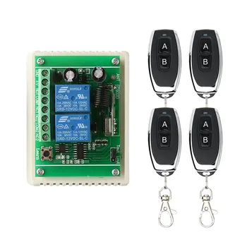

DC12V 2gangs wireless remote control switch, with radio frequency, suitable for small motors, LED, household color lights DIY